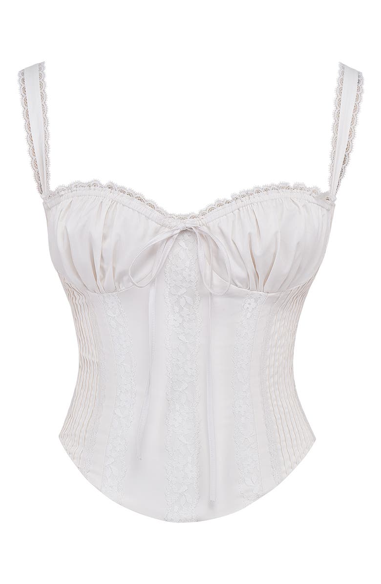 HOUSE OF CB Gini Cotton Blend Corset Top, Alternate, color,