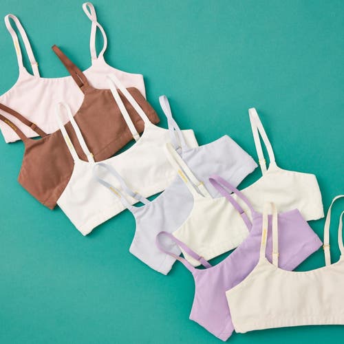 Yellowberry Pipit Pima Cotton Bra 3pk In White Iceberg