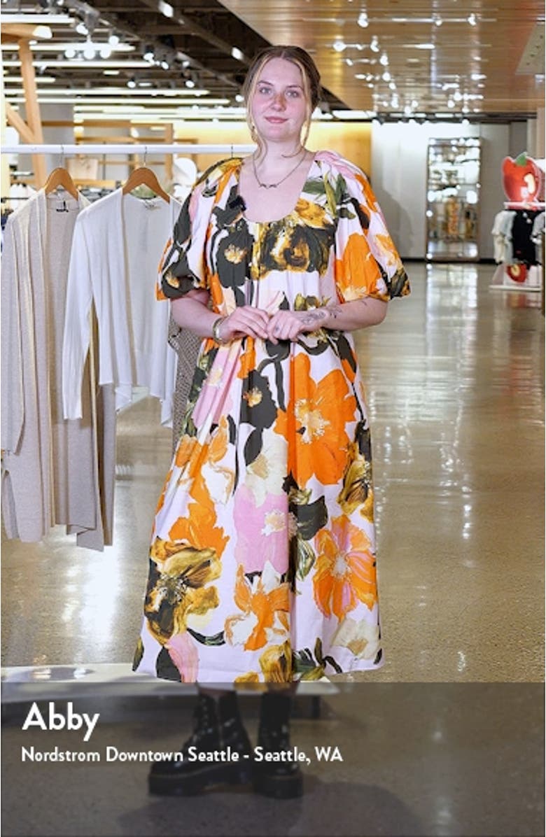 Teresa Floral Puff Sleeve Maxi Dress, sales video thumbnail