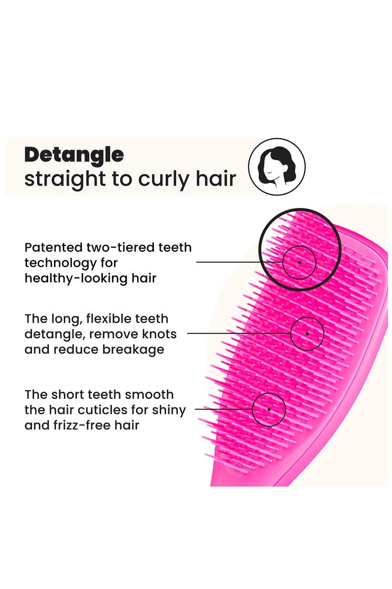 Ultimate Detangler Hairbrush - Straight to Wavy, Alternate, color, RUNWAY PINK