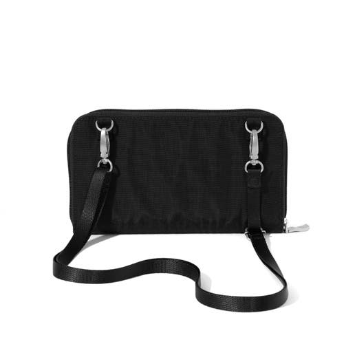 Baggallini Rfid Phone Wallet Crossbody Bag In Black