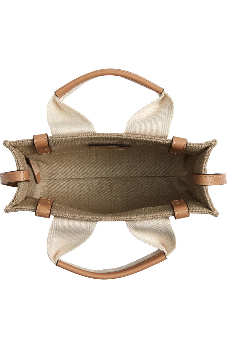 Chloé Mini Woody Logo Strap Canvas Tote, Alternate, color,