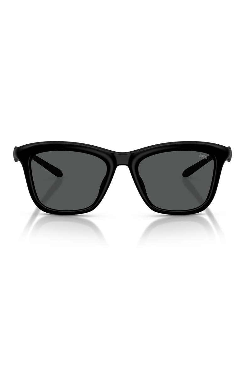 DL3008U 53mm Square Sunglasses, Main, color, BLACK MATTE / DARK GREY