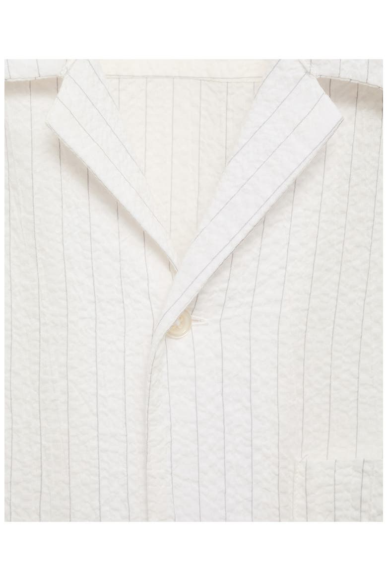 Stripe Relaxed Fit Stretch Cotton Camp Shirt, Alternate, color, OFF WHITE