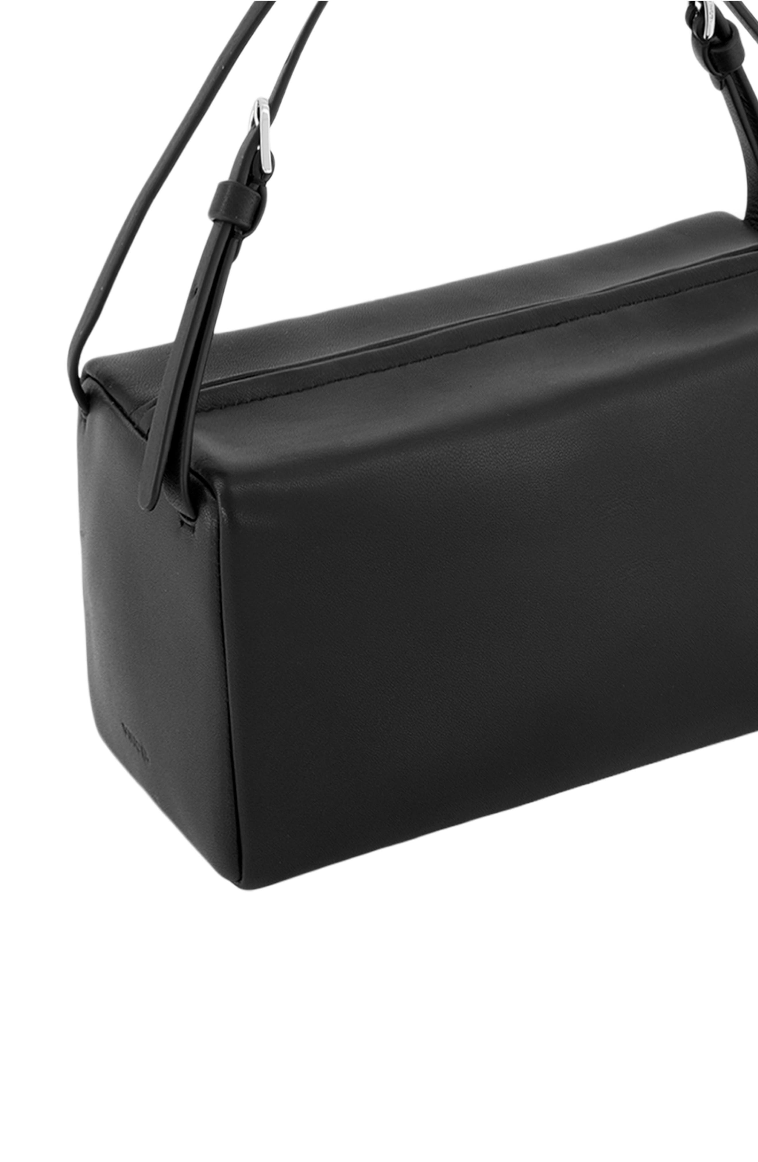 Vince Josie Leather Top Handle Bag, Alternate, color, Black