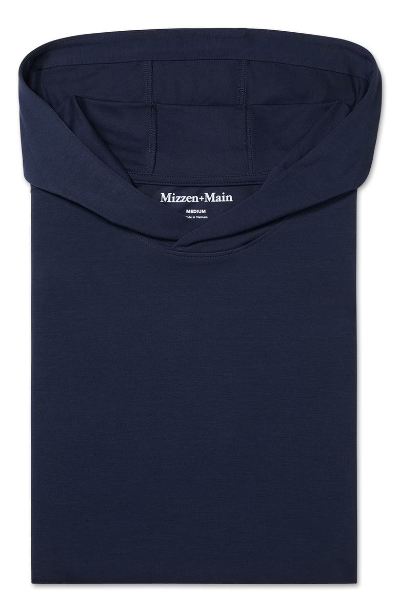 Mizzen+Main Knox Long Sleeve Hooded T-Shirt, Alternate, color, Navy