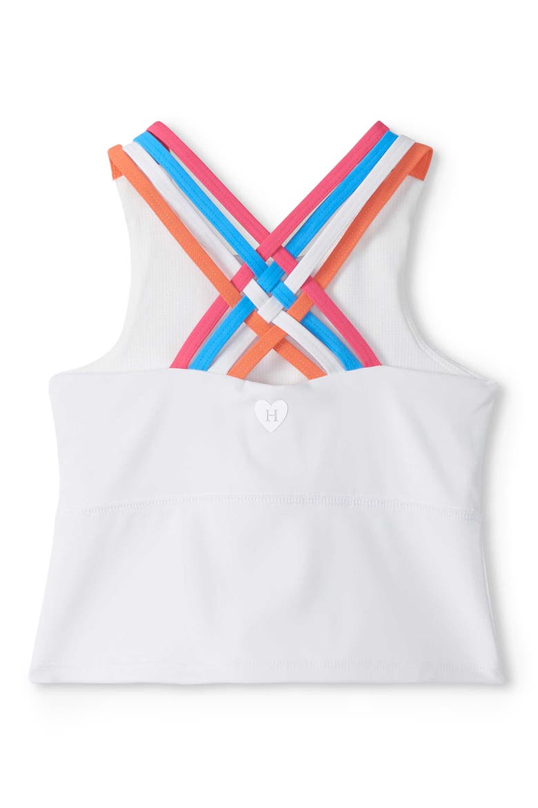 Kids' Strappy Active Tank, Alternate, color, WHITE