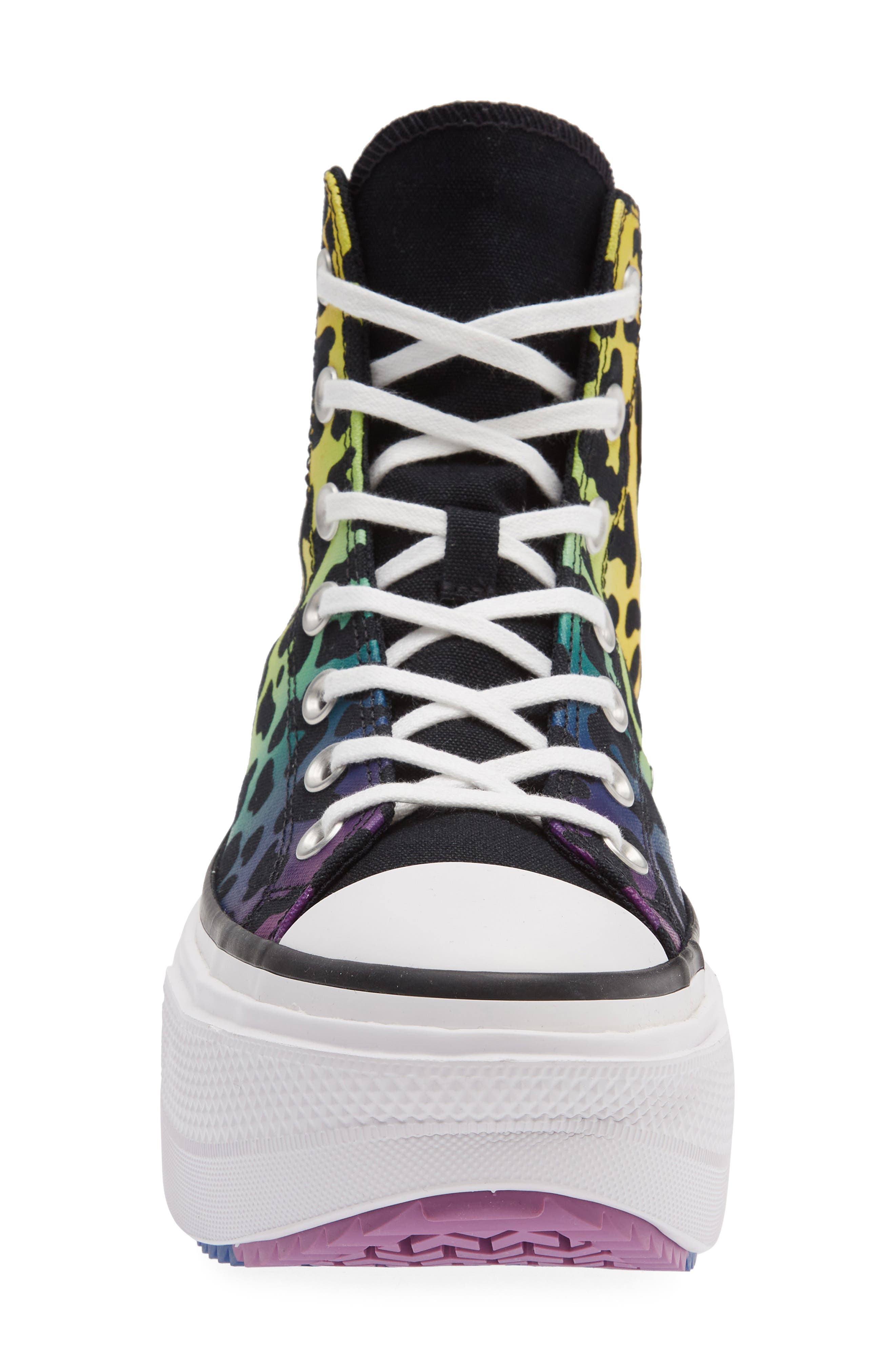 Converse Chuck Taylor All Star Lift Double Stack Canvas High Top Sneaker, Alternate, color, Chaos Fuchsia