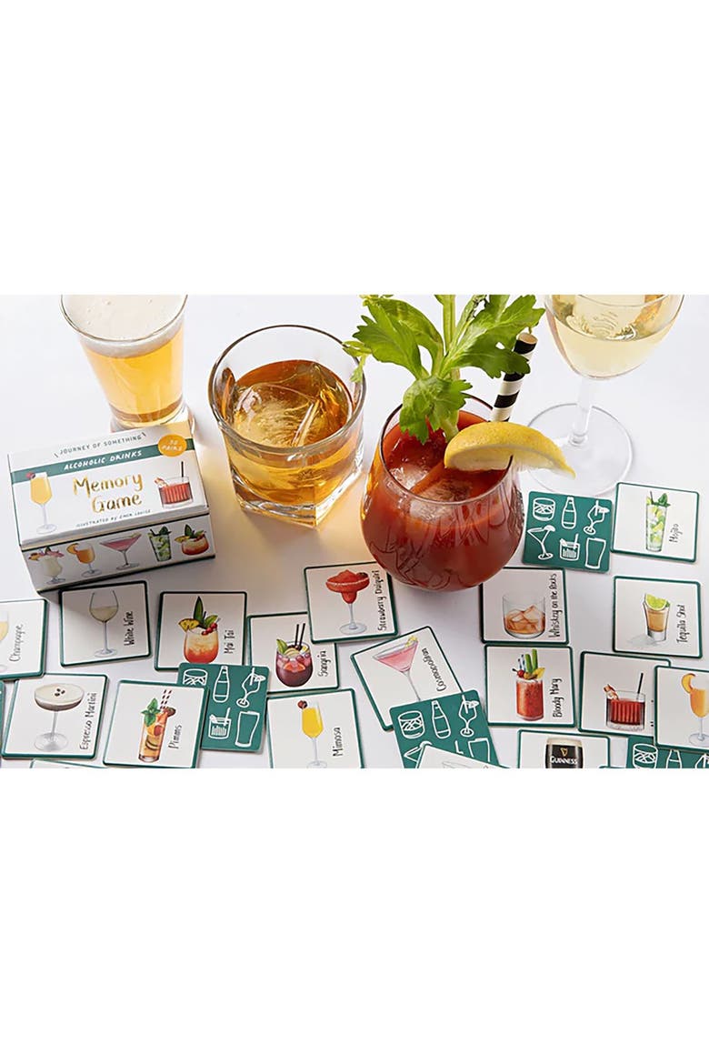 Alcoholic Drinks Memory Game, Adults Party Game, Alternate, color, Multicolored