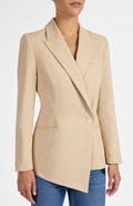 Santorelli Mara Asymmetrical Blazer in Cotton Stretch