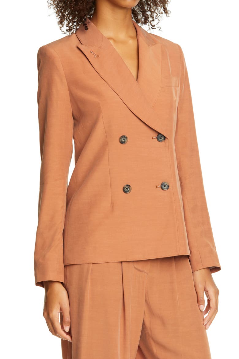 Double Breasted Blazer, Alternate, color, DESERT