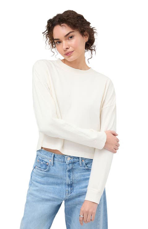 The Relaxed Crop Long Sleeve Tee