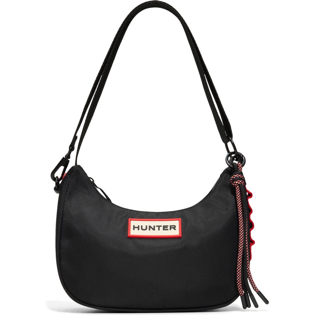 Hunter Recycled Polyester Shoulder Bag In Black