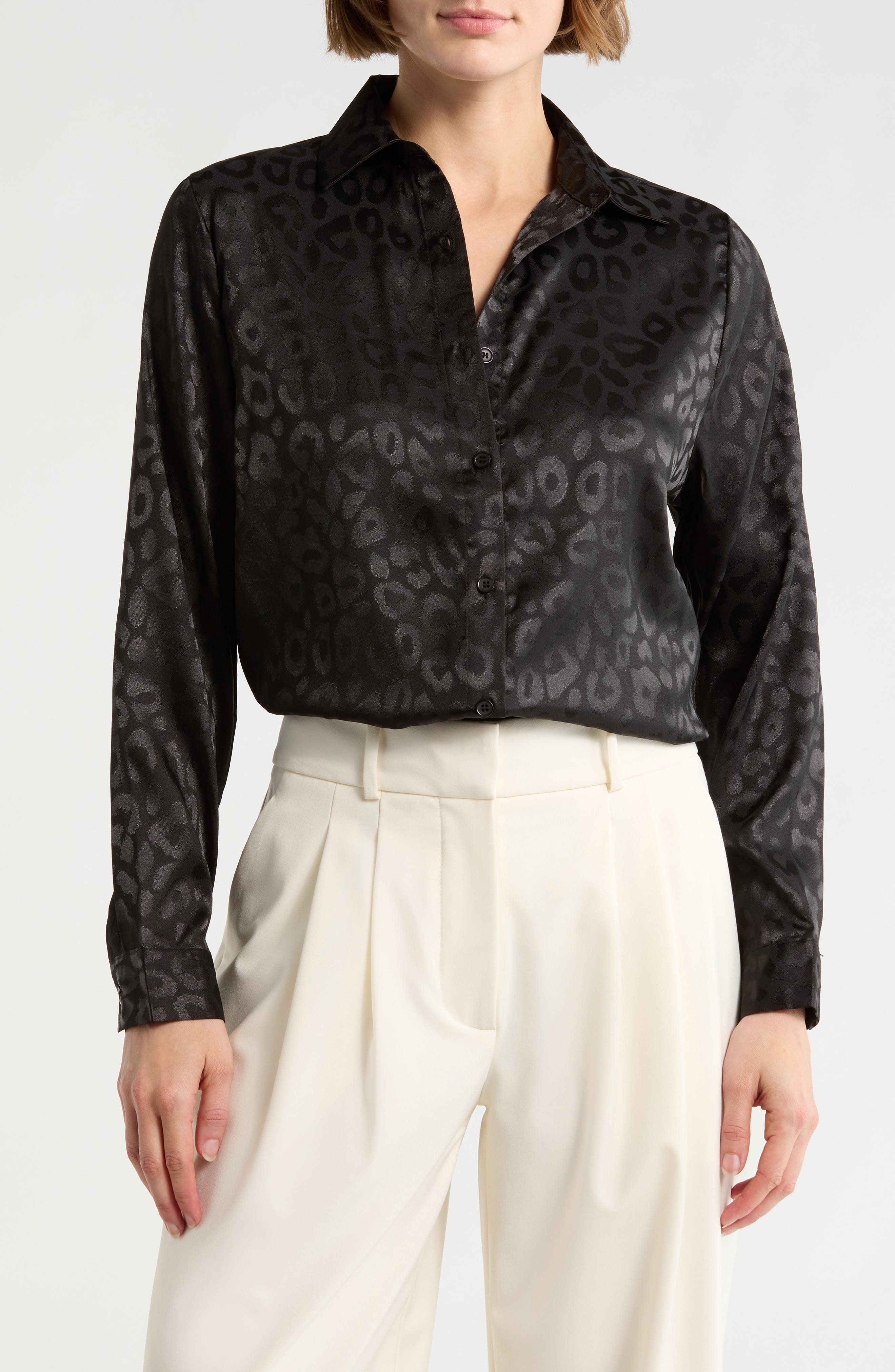 Forgotten Grace Leopard Button-Up Shirt