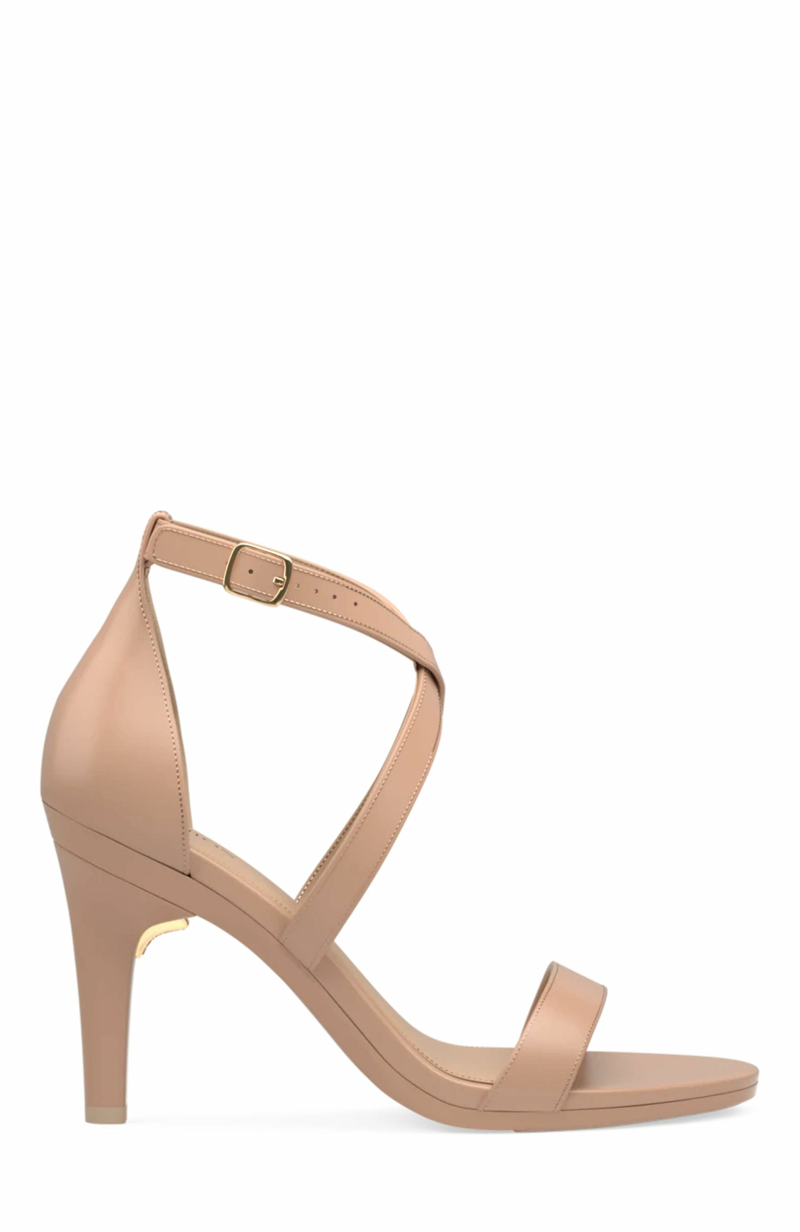 Pashion Footwear The Sandal 4" Stiletto Heel, Alternate, color, Latte Leather