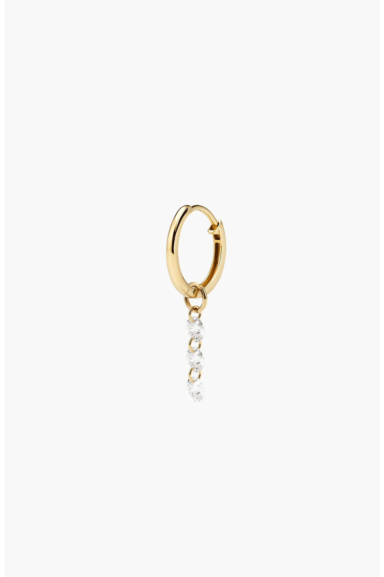 Triple Set Lab Grown Diamond Hoop Charm, Alternate, color, Yellow Gold