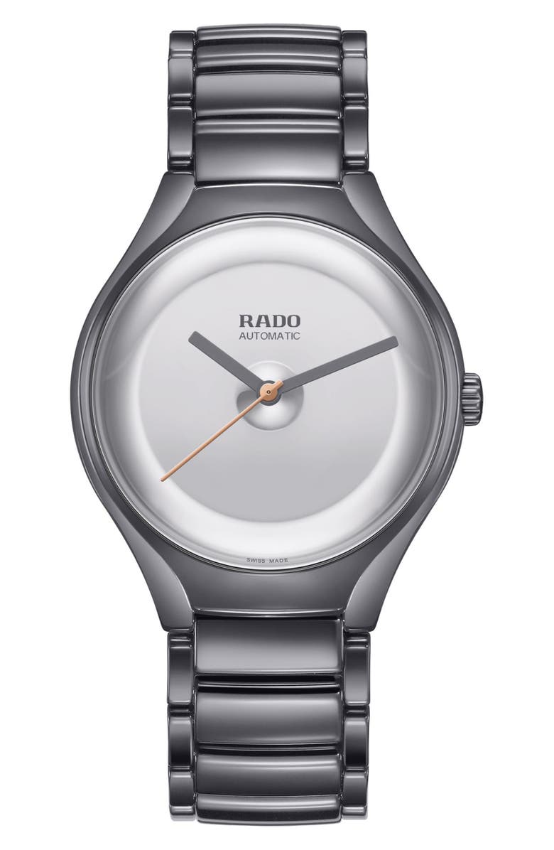 RADO True Quartz Bracelet Watch, 40mm, Main, color, 