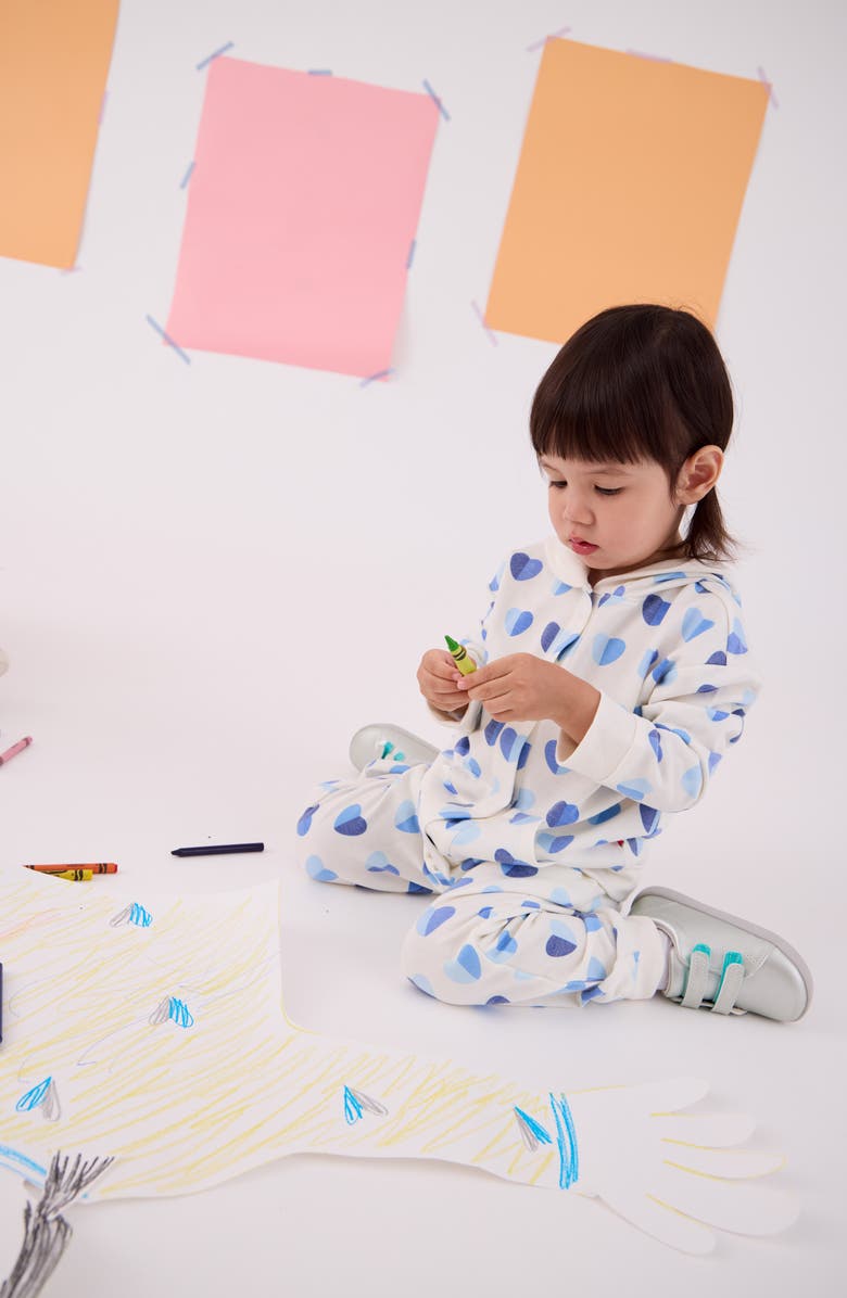 Magnetic Me Blue Hearts Magnetic Brushed Fleece Hoodie & Joggers Set, Alternate, color, Blue Heart