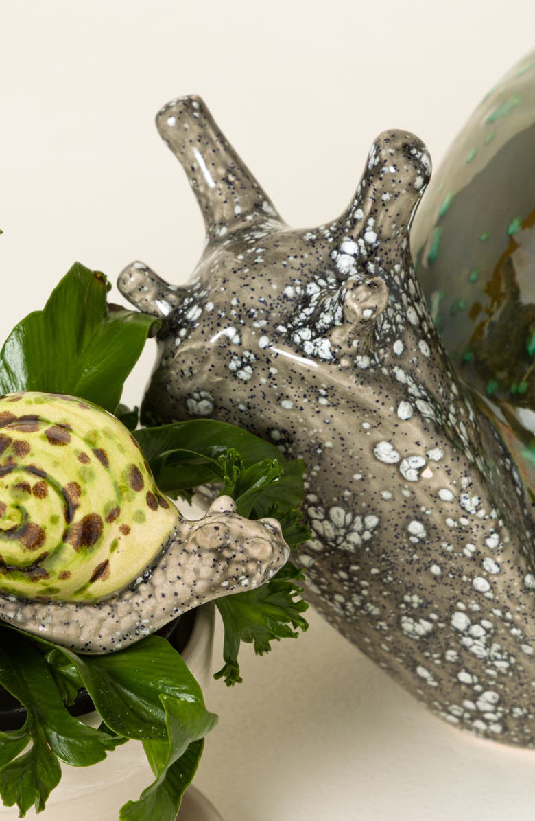 Uncommon Goods Ceramic Garden Snail by Goose and Company Ltd, Alternate, color, Multi