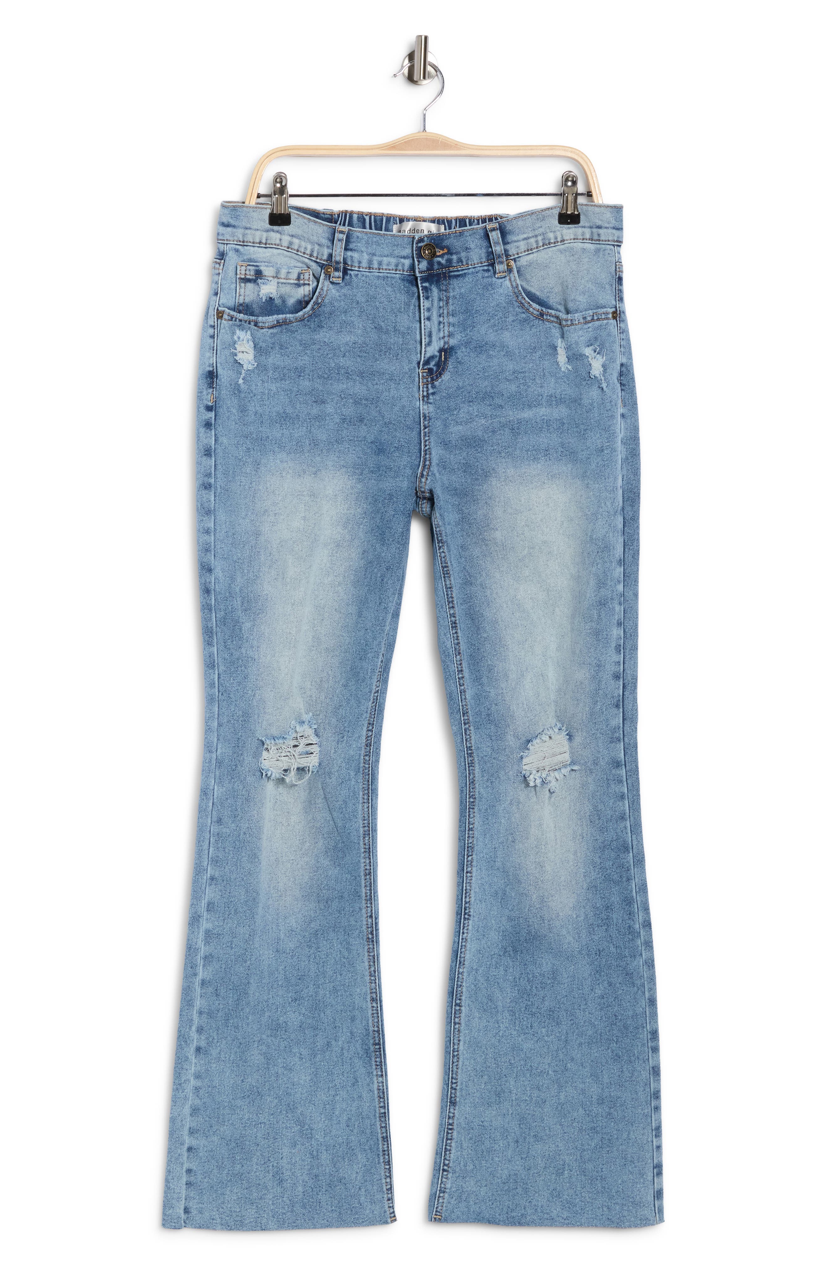 Madden Girl Distressed Bootcut Jeans