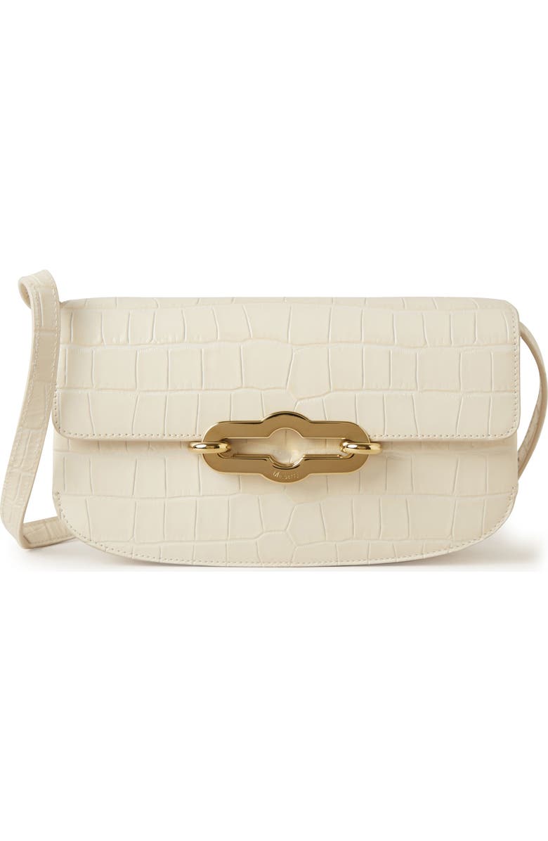 Mulberry Pimlico Croc Embossed Leather East/West Shoulder Bag, Main, color,