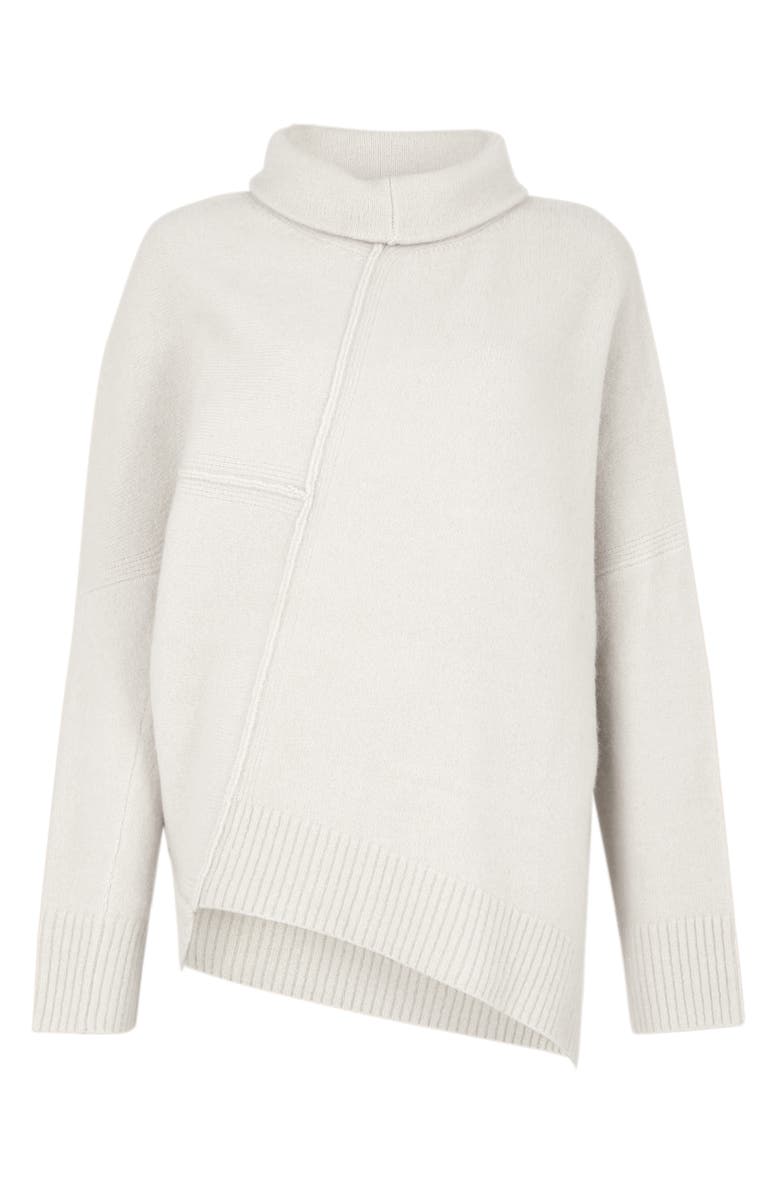 AllSaints Lock Roll Neck Wool Blend Sweater, Alternate, color, Alabaster White