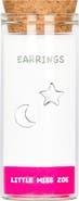 Little Miss Zoe Kids' Sterling Silver Moon/Star Stud Earrings in Gift Bottle