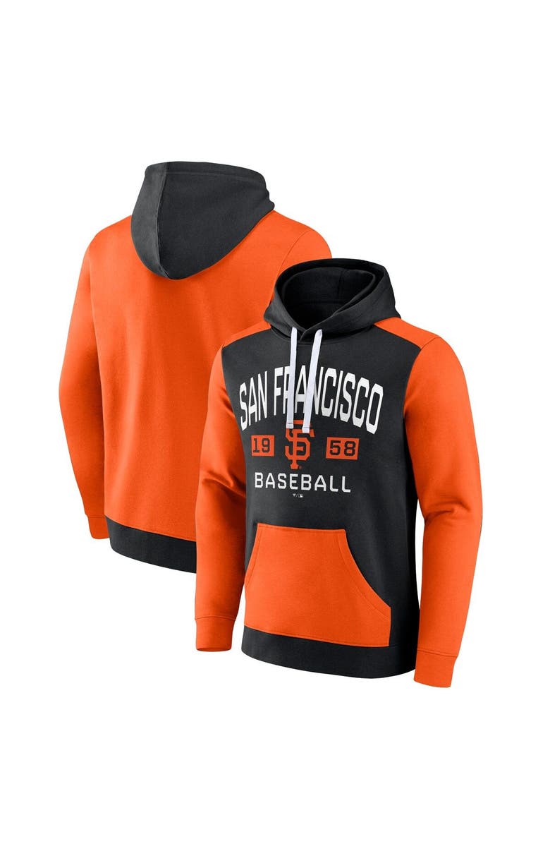 FANATICS Men's Fanatics Branded Black/Orange San Francisco Giants Chip In Pullover Hoodie, Alternate, color, Black