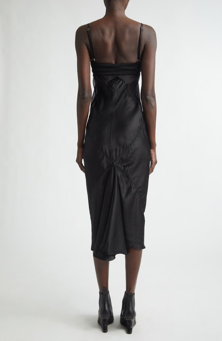 Rick Owens Combo Slipdress, Alternate, color, Black
