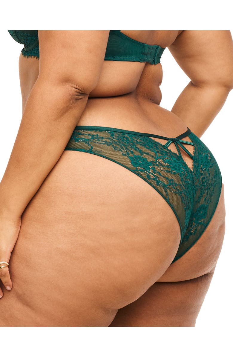 Adore Me Mandi Cheeky Panties, Alternate, color, Dark Green