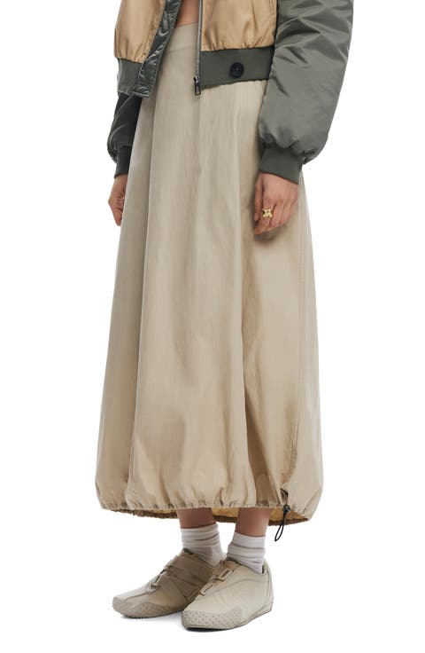 Drawcord Maxi Skirt