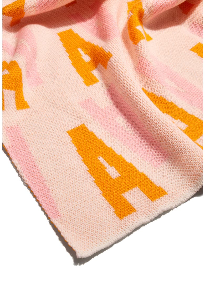 Mirror Image Letter Blanket, Alternate, color, PINK-J