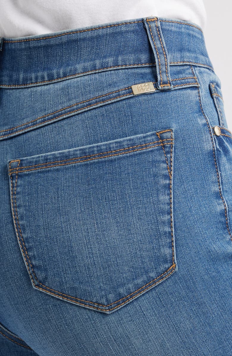 1822 Denim Raw Hem High Waist Slim Bootcut Jeans, Alternate, color, 