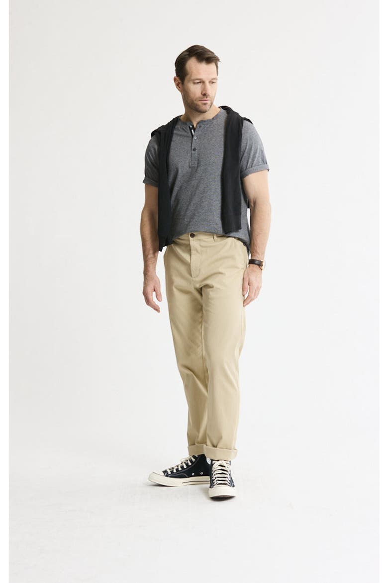 Cotton Silk Blend Stretch Chino Pants, Alternate, color, Khaki