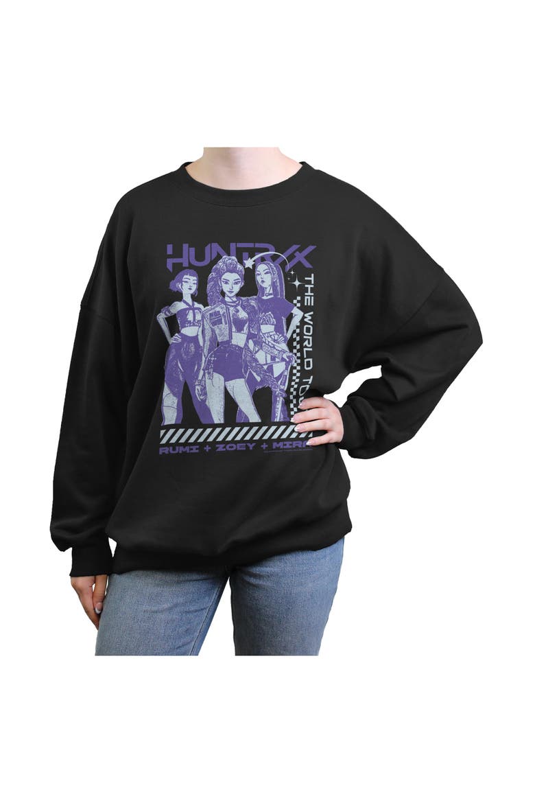 Junior's KPop Demon Hunters Rumi Zoey Mira Idols Tour  Sweatshirt, Main, color, Black