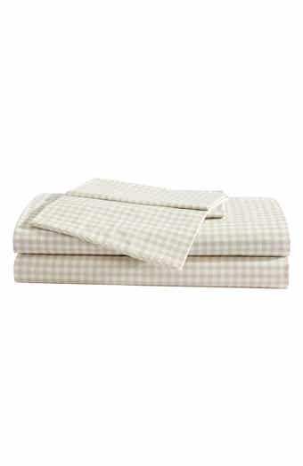 Little Gingham 200 Thread Count Cotton Percale Queen Sheet Set