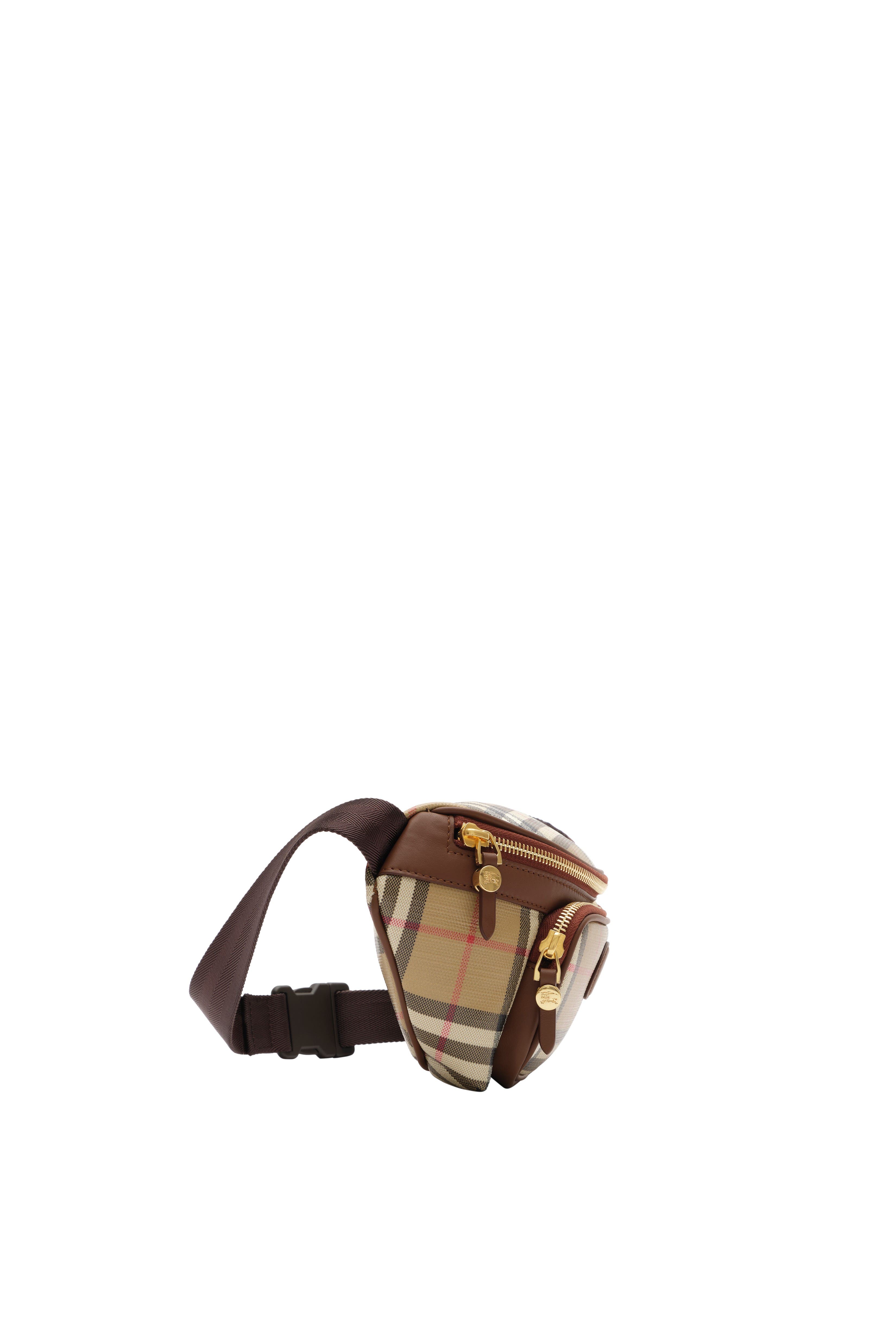 Burberry Check Belt Bag, Alternate, color, Archive Beige