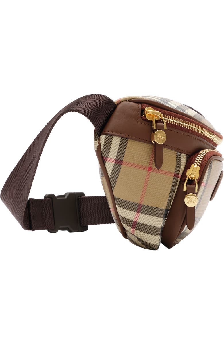 Burberry Check Belt Bag, Alternate, color, Archive Beige