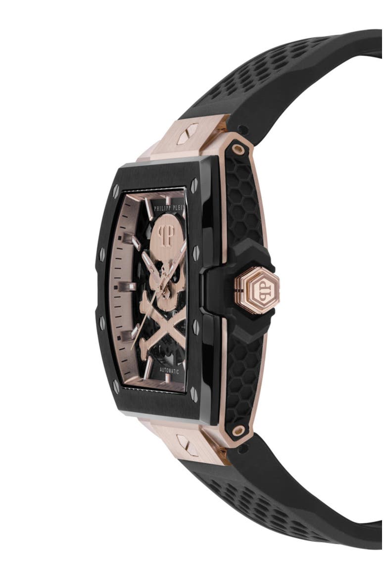 The $keleton 2.0 Automatic Silicone Strap Watch, 44mm, Alternate, color, TTE