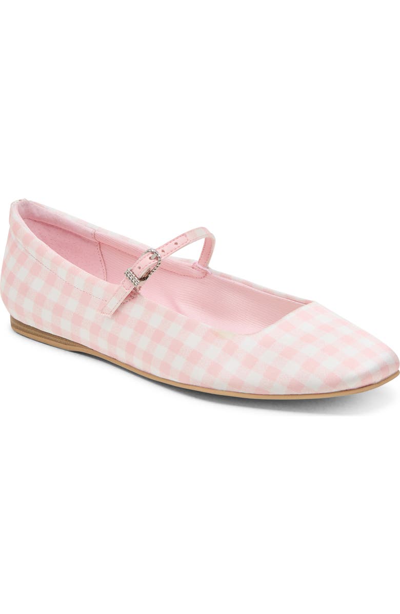 Dolce Vita x Byrdie Golf Reyes Mary Jane Flat, Main, color, Pink Plaid