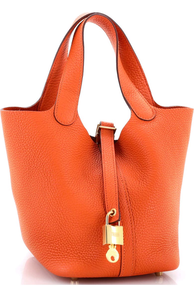 Pre-Owned Hermes Picotin Lock Bag Clemence PM, Alternate, color, Orange H