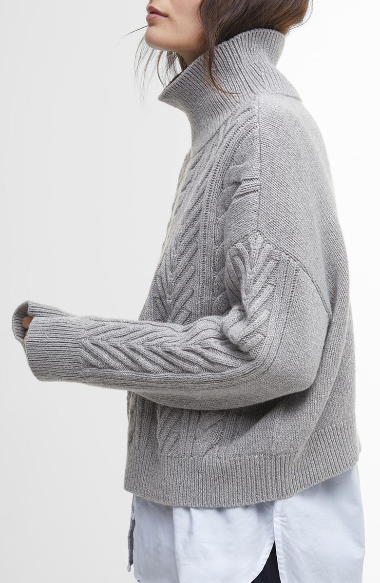 Barbour Beatrix Cable Knit Cotton & Wool Blend Sweater, Alternate, color,