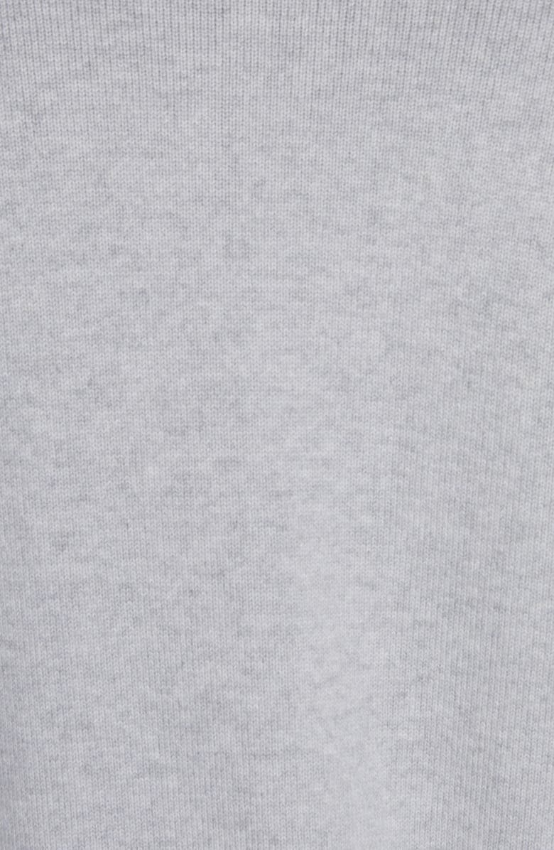 Bottega Veneta Intrecciato Leather Patch Cashmere Blend Crewneck Sweater, Alternate, color, Veil Melange