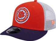 New Era Men's New Era Orange Clemson Tigers Throwback Circle Patch 9FIFTY Trucker Snapback Hat