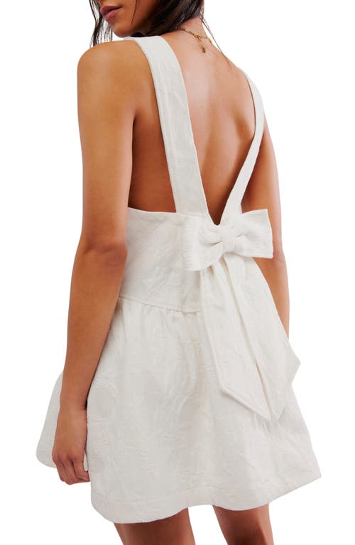 Shop Free People About Town Bow Minidress In Ivory