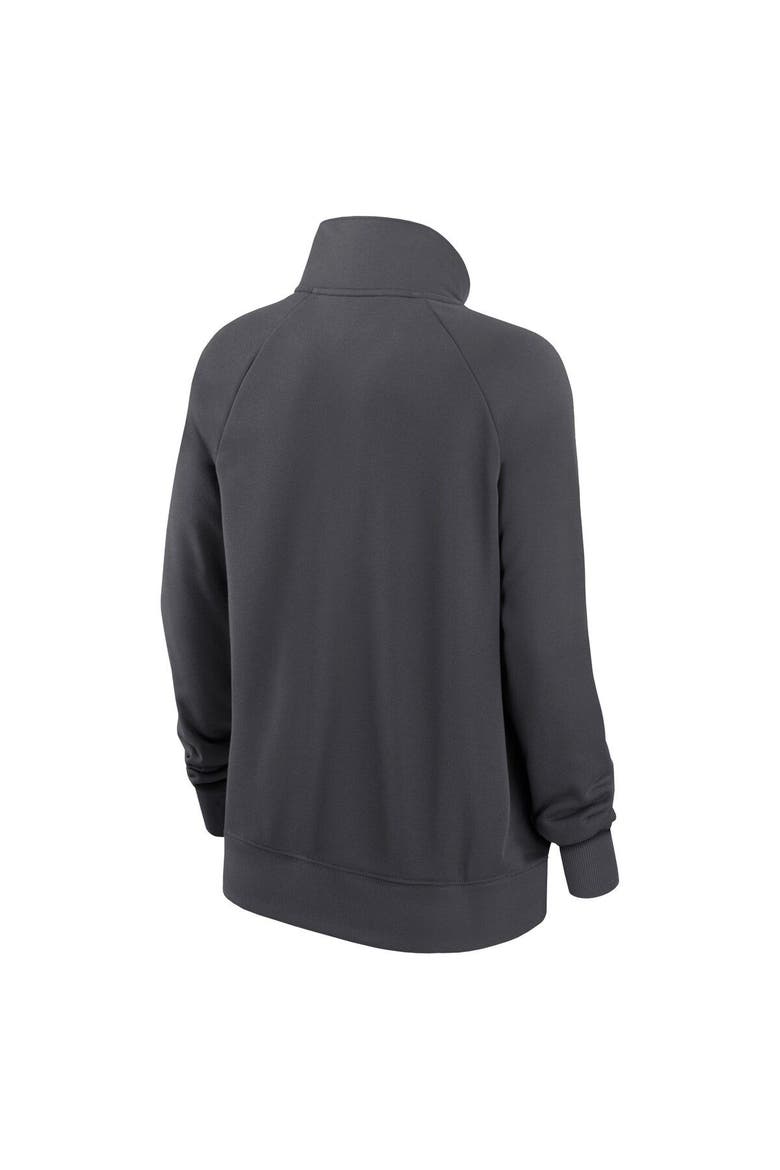 Women's Nike Charcoal Washington Commanders Premium Raglan Performance Half-Zip Sweatshirt, Alternate, color, Charcoal