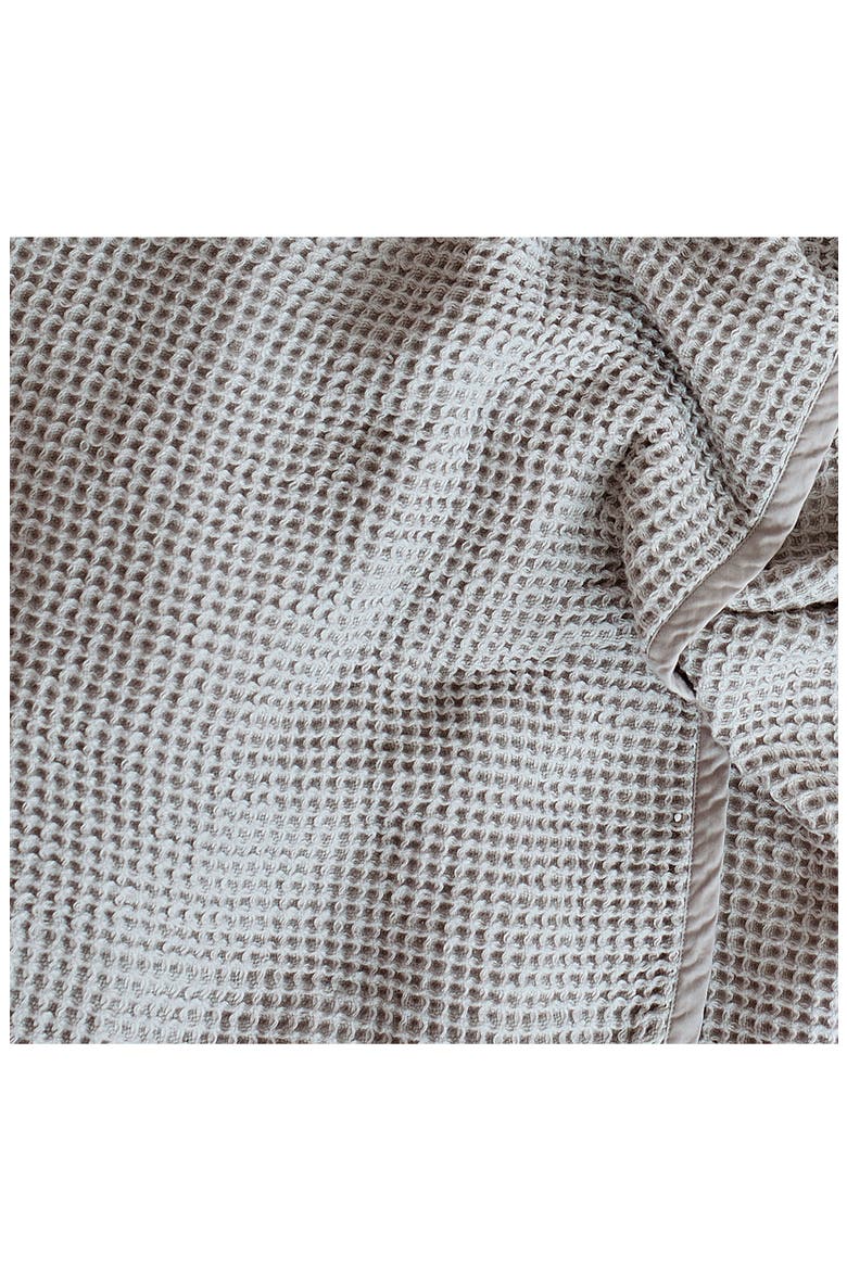 Waffle Organic Cotton Blanket, Alternate, color, PEWTER