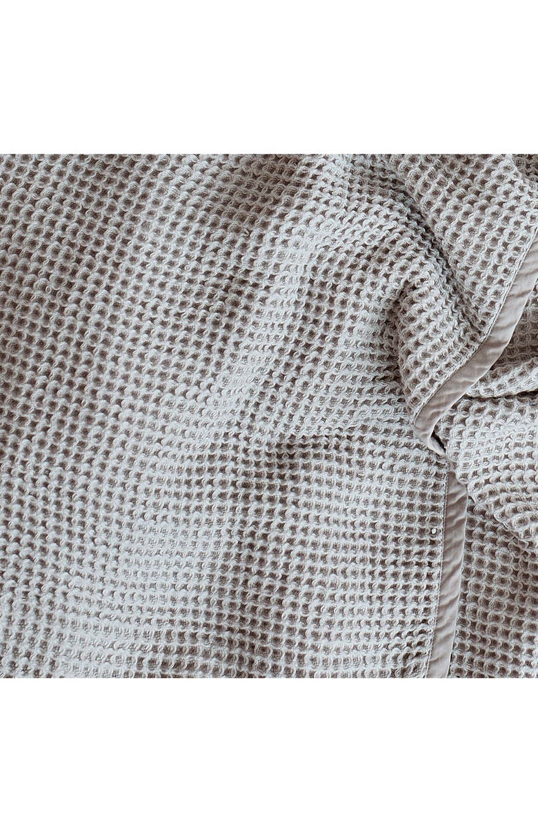 Boll & Branch Waffle Organic Cotton Blanket, Alternate, color, Pewter