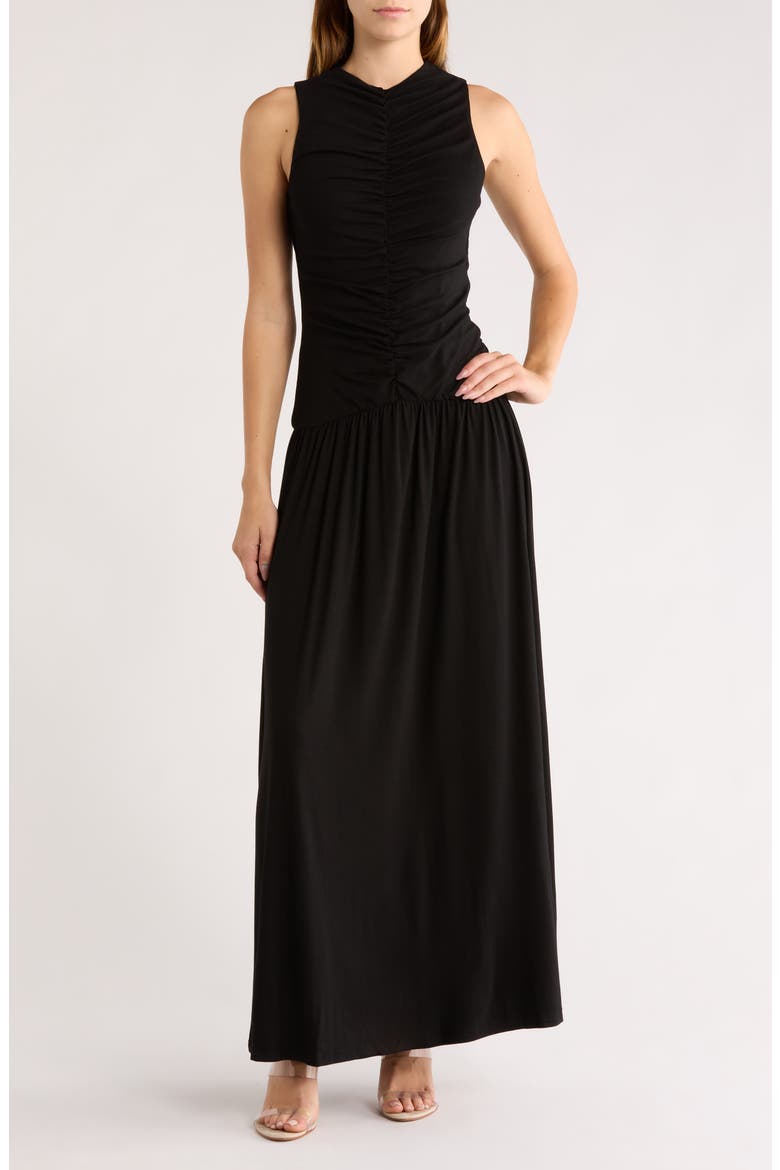 Caressa Sleeveless Maxi Dress, Main, color, BLACK