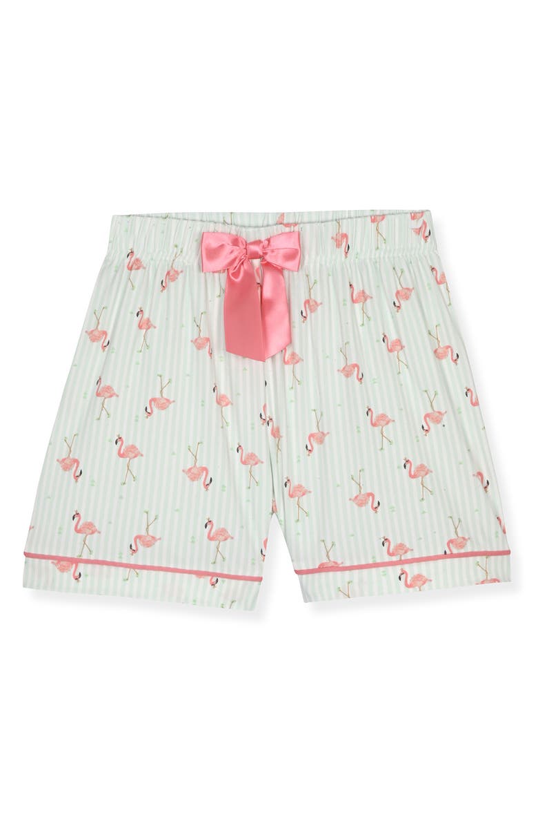 SLEEP ON IT Kids' Two-Piece Coat Short Pajamas & Headband Set, Alternate, color, Aqua